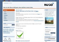 Bilder der Papoo CMS Demo Seite