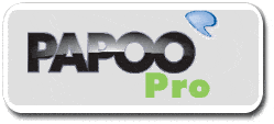 Papoo Pro Logo auf weiß Papoo Pro Logo auf weiß