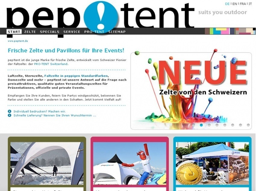 Peptent - Zelte & Pavilons für Events